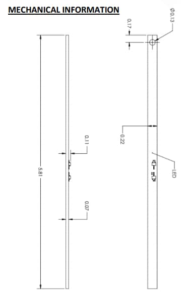 Mechanical Drawing - Powercast PS915 RF Field Detectors